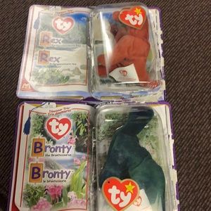 Rex & Bronty McDonald’s ty beanie Baby dinosaurs